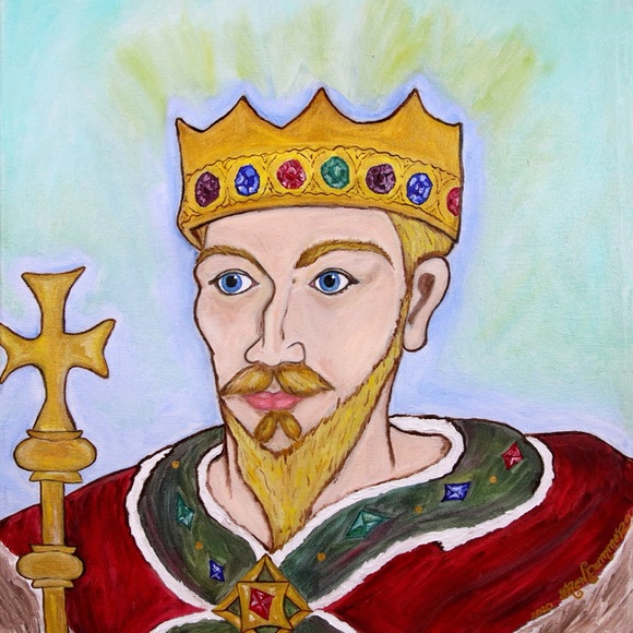 King William Book Forget-Me-Not Faery Tale Illustration Art Print Oil Painting - Picture 6 of 10